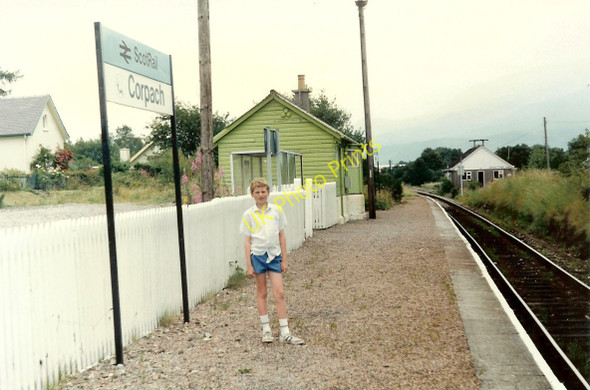 Photo 6"x4" Corpach railway station Corpach\/A'Chorpaich c1989