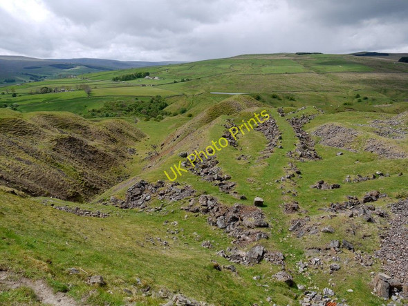Photo 6"x4" Spoil heaps of Slitt Pasture Mine Westgate\/NY9038 c2011