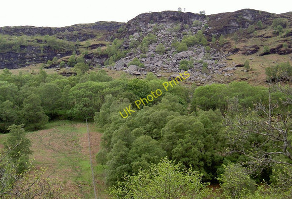 Photo 6"x4" Rockfall on Sgorrach Nuadh Lochearnhead c2011