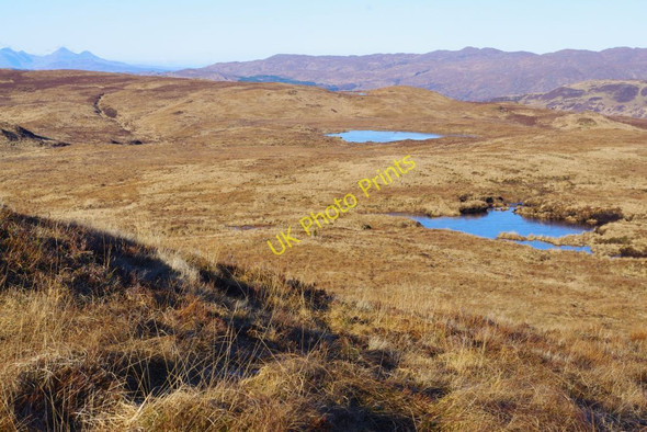 Photo 6"x4" Two small lochans above Coire na Buaile Brucaiche Coire na Buaile Brucaiche c2011