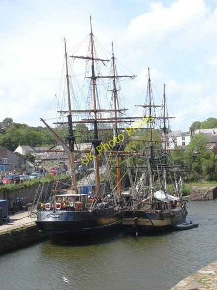Photo 6"x4" Charlestown  Harbour St Austell c2011