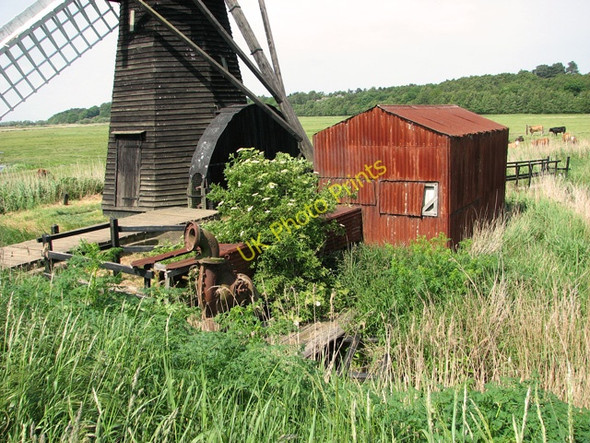 Photo 6"x4" Derelict shed and old pumping gear, Herringfleet Smock drainage mill Herringfleet c2011