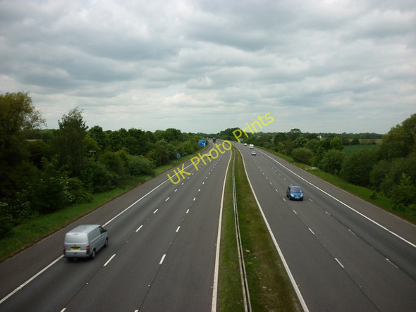 Photo 6"x4" Looking west along the M180 Bracon c2011