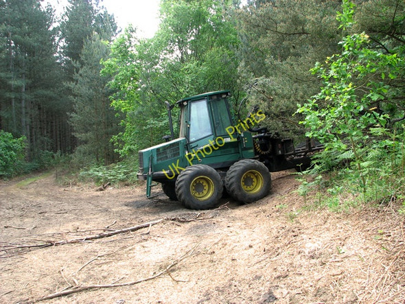 Photo 6"x4" Forestry tractor parked in Waveney Forest Fritton\/TG4600 c2011