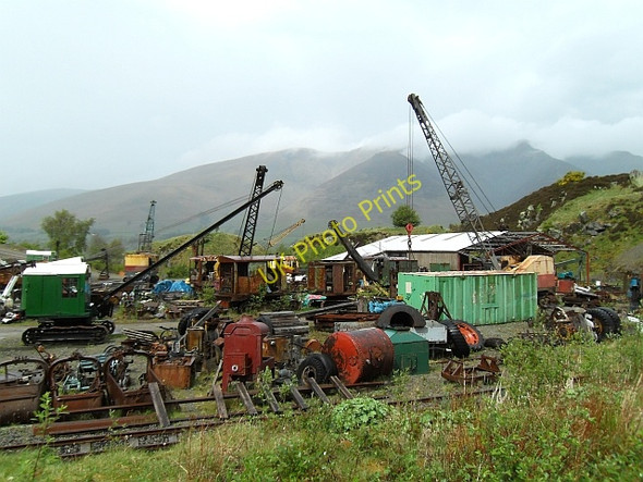 Photo 6"x4" Vintage excavators and machinery, Threlkeld Quarry Birkett Mire c2011