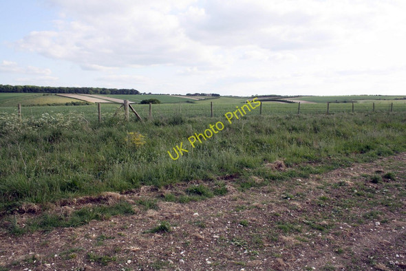 Photo 6"x4" View across The Fair Mile towards Dean's Bottom Woodway c2011