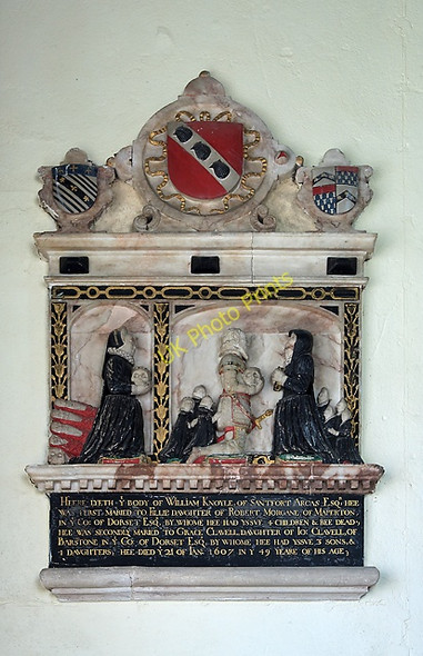 Photo 6"x4" William Knoyle monument - Sandford Orcas parish church Higher Sandford c2011