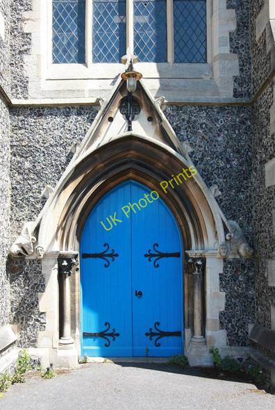 Photo 6"x4" Holy Trinity, Manor Road, Wallington - Doorway Carshalton c2011