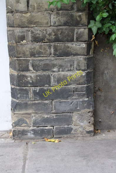 Photo 6"x4" Benchmark on the wall end pier between #76 and #78 Cambridge Gardens Kensal Town c2011