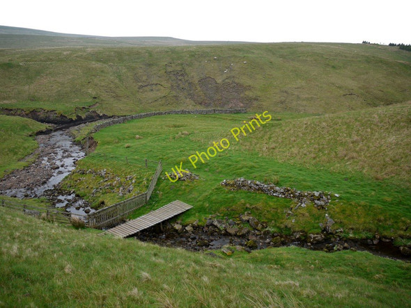 Photo 6"x4" Footbridge over Peatmoor Sike, Swindale Head Helbeck c2011