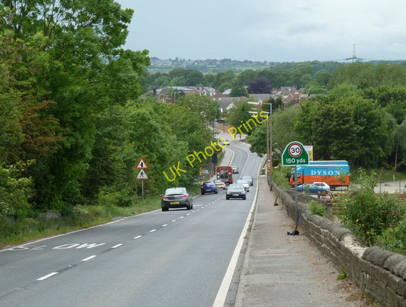 Photo 6"x4" A6135 Sheffield Road descending to Renishaw Emmett Carr c2011