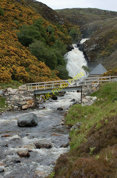 Photo 6"x4" Bridge and waterfall, Maldie Burn Unapool c2011