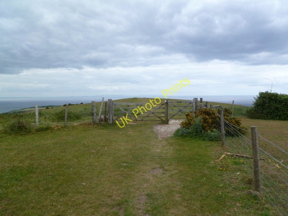 Photo 6"x4" Ballard Down, gate New Swanage c2011
