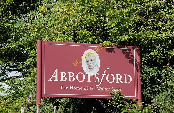 Photo 6"x4" The Abbotsford sign by the B6360 Galashiels c2011