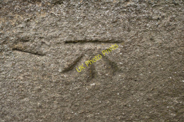Photo 6"x4" Cut Bench Mark, Saltaire Bridge Shipley\/SE1437 c2011