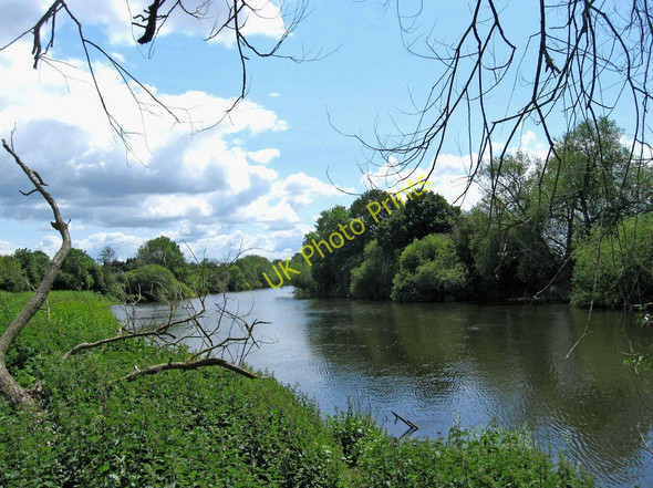 Photo 6"x4" River Severn looking south from Northwick Lido, Northwick, Worcester Worcester c2011