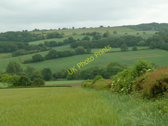 Photo 6"x4" View south across the valley Ford\/SK4080 c2011