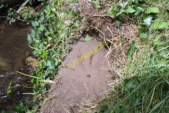 Photo 6"x4" Benchmark on top of culvert on south side of Brook Street Rokemarsh c2011