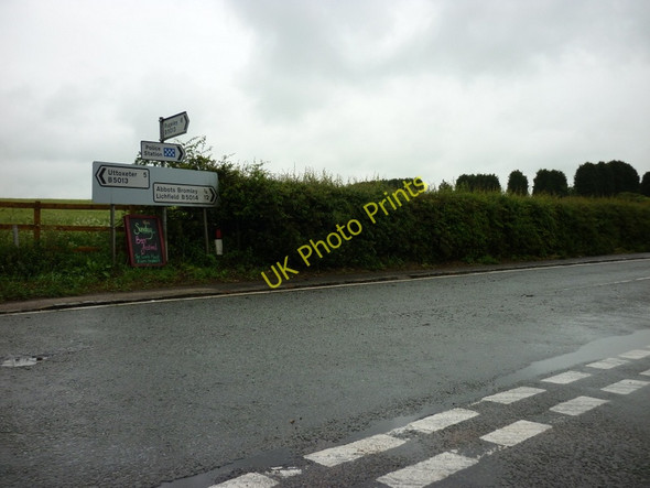 Photo 6"x4" The junction of the B5013 with B5014 near Uttoxeter Dunstal c2011