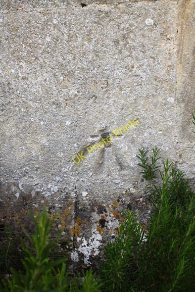 Photo 6"x4" Benchmark on St Helen's Church Wallingford c2011