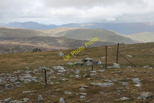 Photo 6"x4" Ruined Fence Corner, Ben Chonzie Invergeldie c2011
