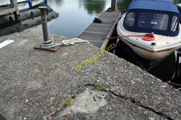 Photo 6"x4" Benchmark on the side of the slipway at Benson mooring station Wallingford c2011