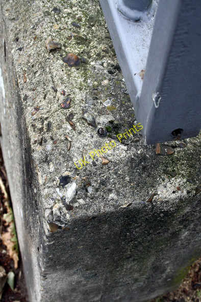 Photo 6"x4" Benchmark on Eastern By-Pass wall at Barns Road junction Blackird Leys c2011