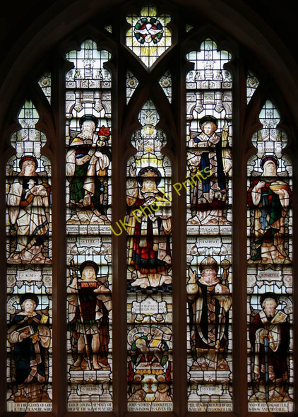 Photo 6"x4" St Laurence, Upminster - Stained glass window Upminster c2011