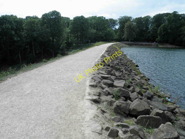 Photo 6"x4" The dam wall head, Waterloo Lake, Roundhay Park, Leeds Lady Wood\/SE3337 c2011