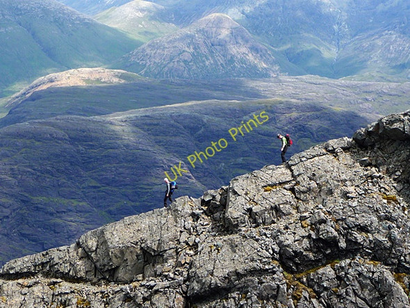 Photo 6"x4" Descending Sgurr Thearlaich Sg\u00f9rr Alasdair c2011