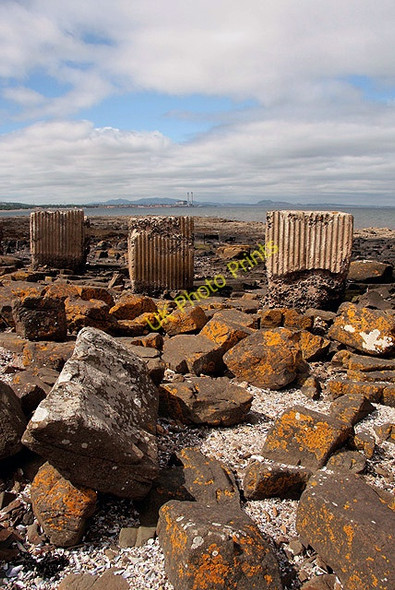 Photo 6"x4" World War Two anti-tank defences at Ferny Ness Longniddry c2011