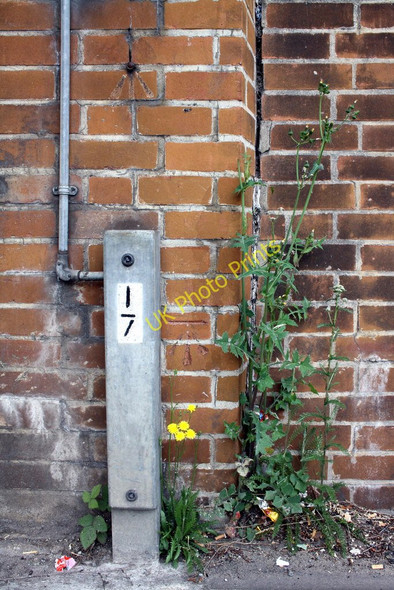 Photo 6"x4" Benchmark on railway bridge on Watlington Road Blackird Leys c2011