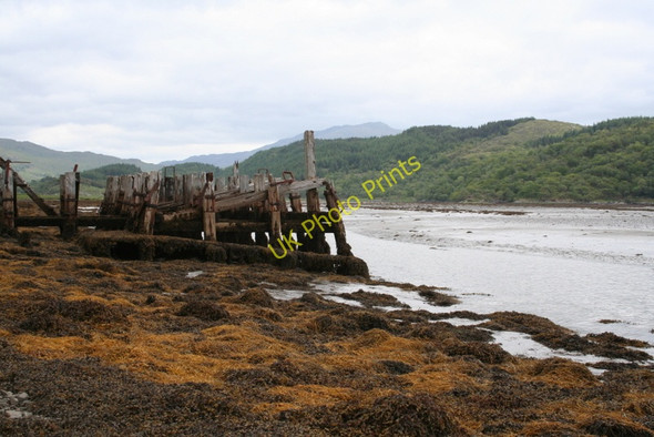 Photo 6"x4" The old pier viewed from the east Kinlochmoidart\/Ceann Loch Muideirt c2011