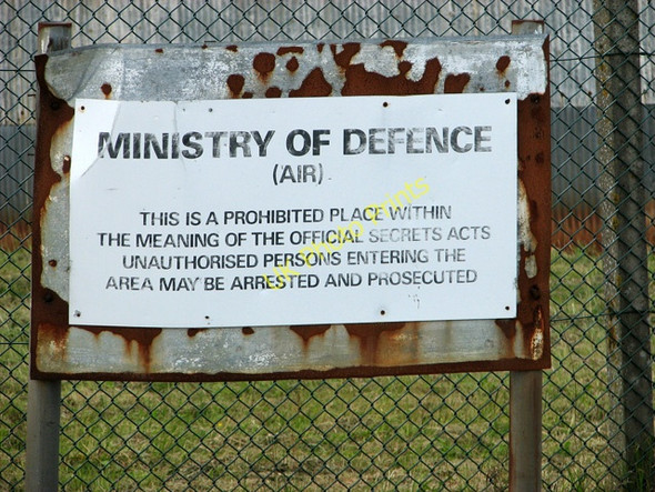 Photo 6"x4" Old MOD sign, Parham airfield Great Glemham c2011