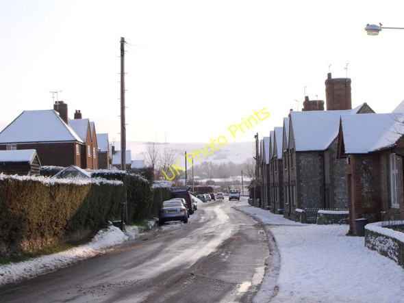 Photo 6"x4" Houses in the snow, Glynde Glynde c2010