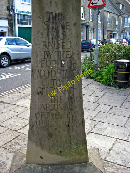 Photo 6"x4" Millennium Stone (2), High Street, Woodstock Woodstock\/SP4416 c2010