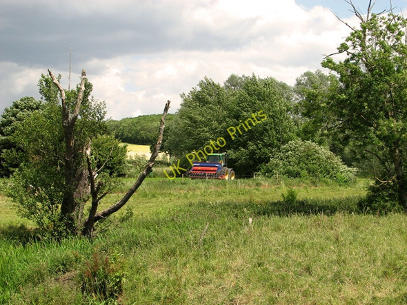 Photo 6"x4" A farmer at work south-east of Sweffling Rendham c2011