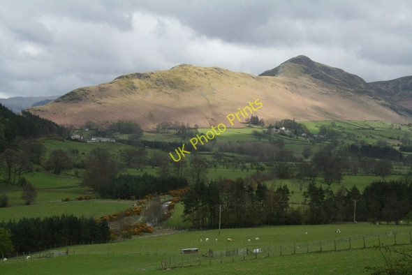Photo 6"x4" Skelgill Bank and Cat Bells Little Town\/NY2319 c2008
