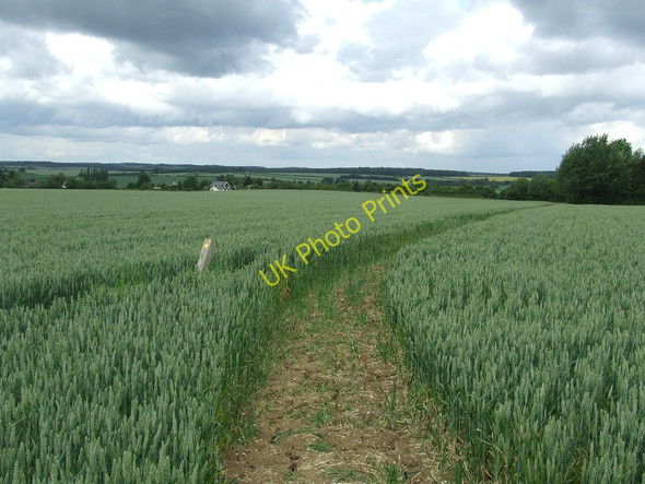 Photo 6"x4" Footpath And Sign Barnardiston c2011