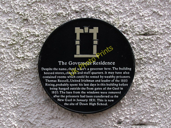 Photo 6"x4" Tablet on the Governor's Residence at Downpatrick Gaol Downpatrick c2011