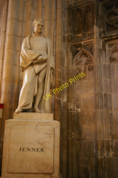 Photo 6"x4" Gloucester Cathedral: memorial to Edward Jenner in nave Gloucester c2011