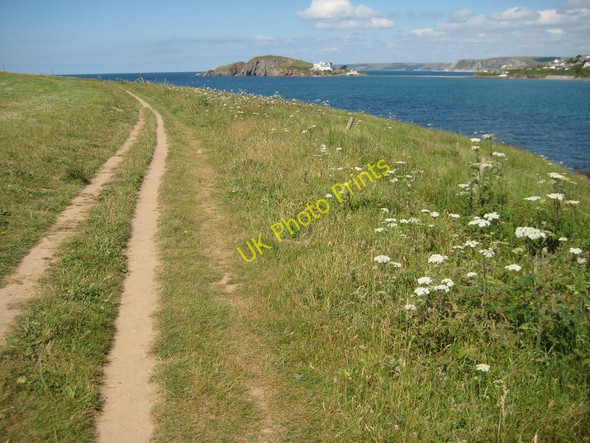 Photo 6"x4" Coast path above Bantham Sands Bantham c2011