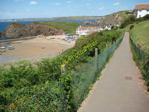 Photo 6"x4" Coast path above Hope Cove Inner Hope c2011