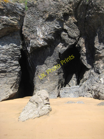 Photo 6"x4" Sea caves at Soar Mill Cove Soar\/SX7037 c2011