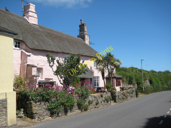 Photo 6"x4" Thatched cottage in Strete Blackpool\/SX8547 c2011