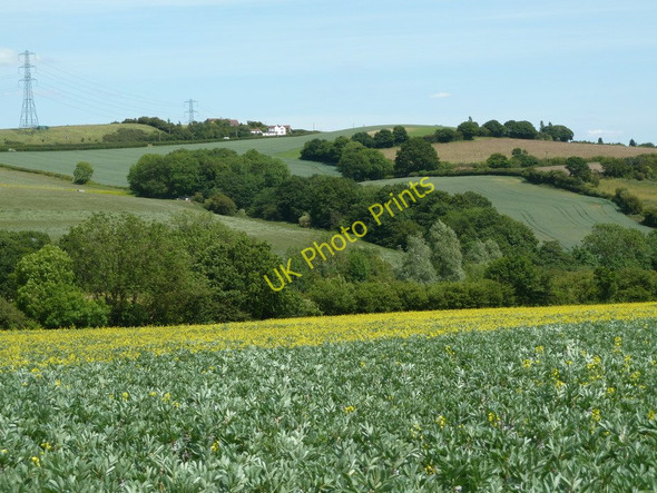 Photo 6"x4" Valley view east of Carterhall Farm Birleyhay c2011