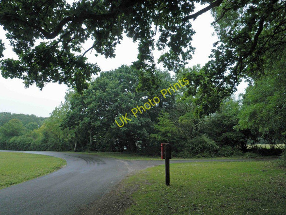 Photo 6"x4" Isolated post box in the New Forest Brook\/SU2714 c2011