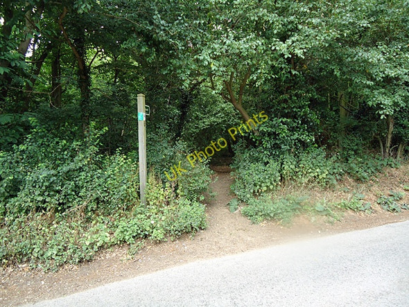 Photo 6"x4" Footpath entrance, near Freston Church Freston c2011