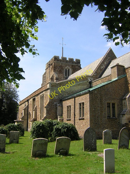 Photo 6"x4" Roxton church from the south east Roxton c2011