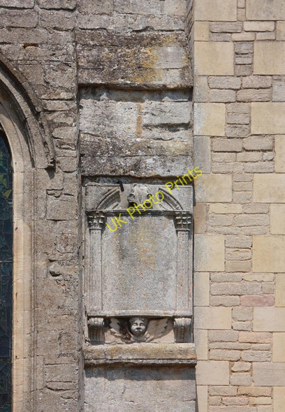Photo 6"x4" St Peter, Maxey - Wall monument West Deeping c2011